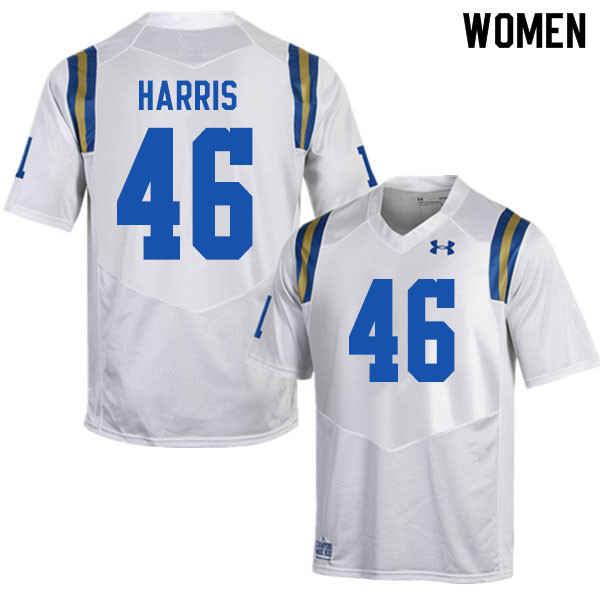 Women #46 Hayden Harris UCLA Bruins College Football Jerseys Sale-White - Click Image to Close